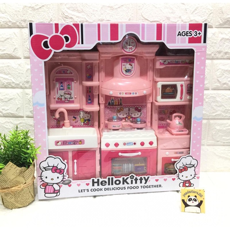 Bộ Đồ Chơi Nấu Ăn Hình Hello Kitty Dễ Thương Cho Bé