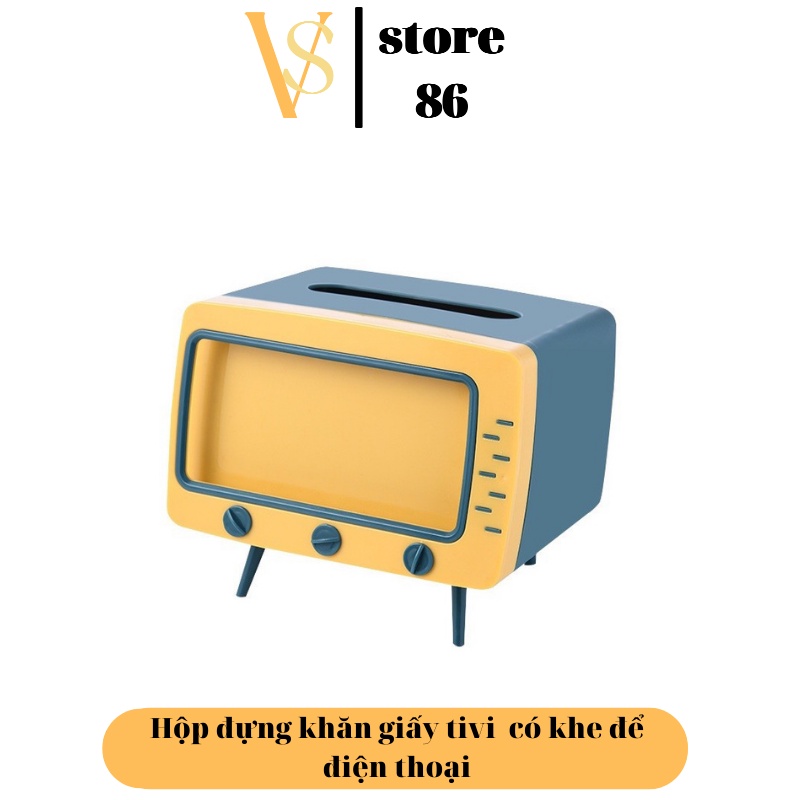 Hộp đựng giấy ăn sang trọng có ngăn để đồ đa năng, Hộp đựng khăn giấy để bàn cao cấp nắp gỗ