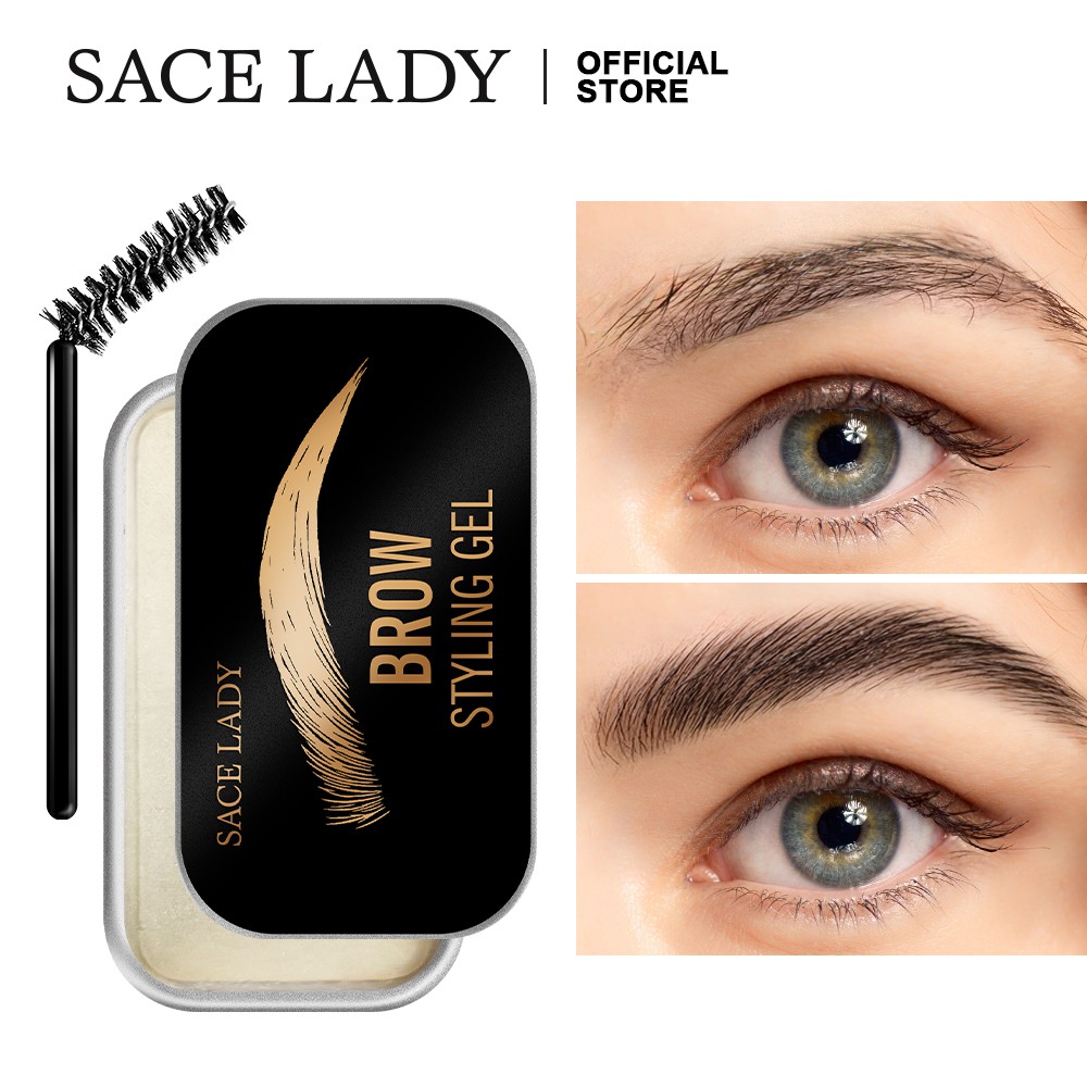Bộ 4 món sáp lông mày + chì kẻ lông mày + dao cạo lông mày + khuôn kẻ SACE LADY chống nước lâu trôi 70g | BigBuy360 - bigbuy360.vn