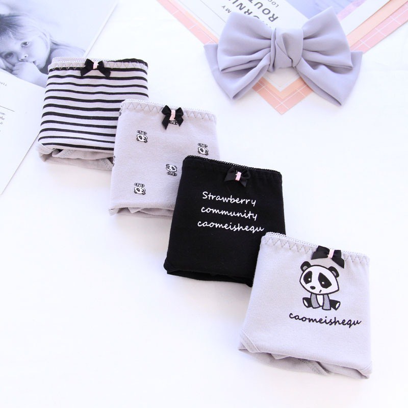 Quần Lót Nữ - Quần Lót Nữ Cotton in hình gấu trúc kháng khuẩn mỏng mát tôn dáng DAN STORE MÃ 3536
