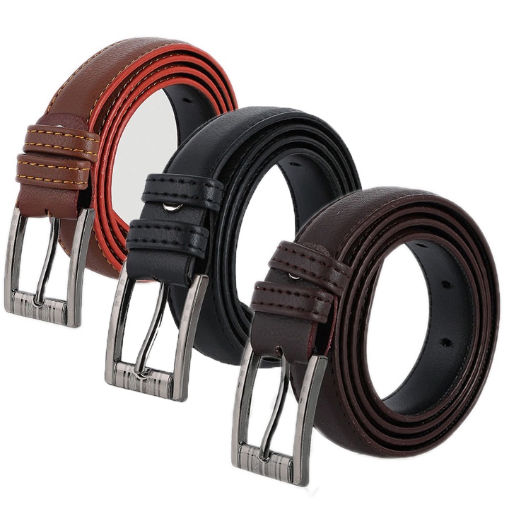 Dây thắt lưng nữ Huy Hoàng 2,5P may viền màu bò, đen, nâu HP5004-05-06