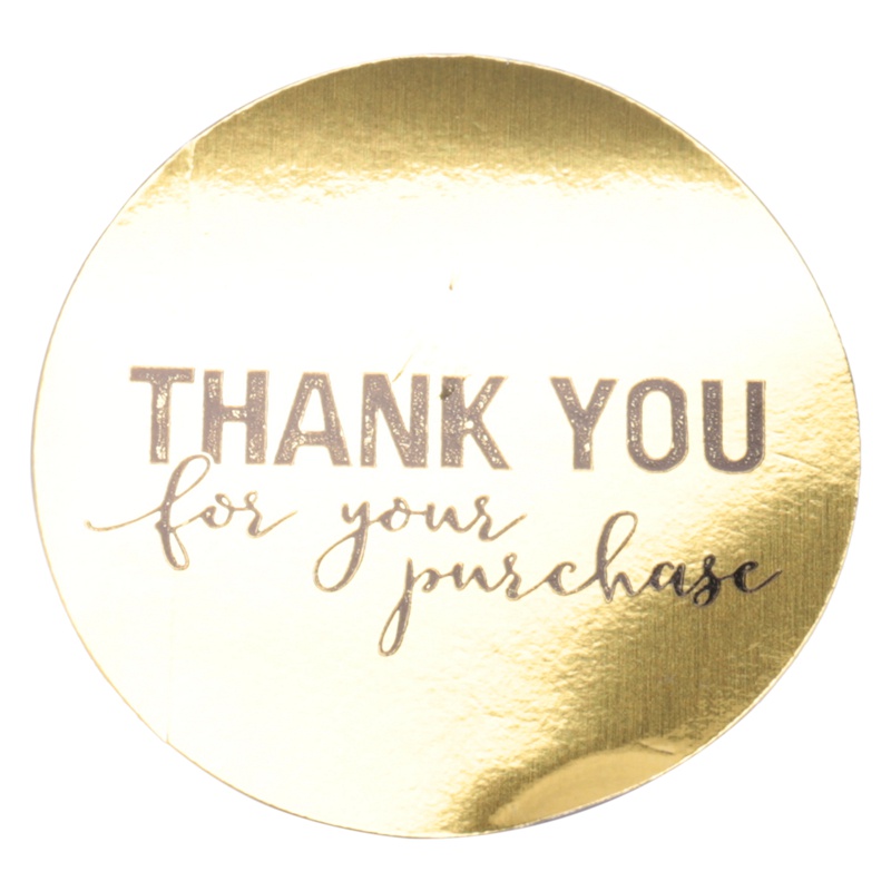 Cuộn 500 nhãn dán tròn 1 inch in chữ Thank You For Your Purchase