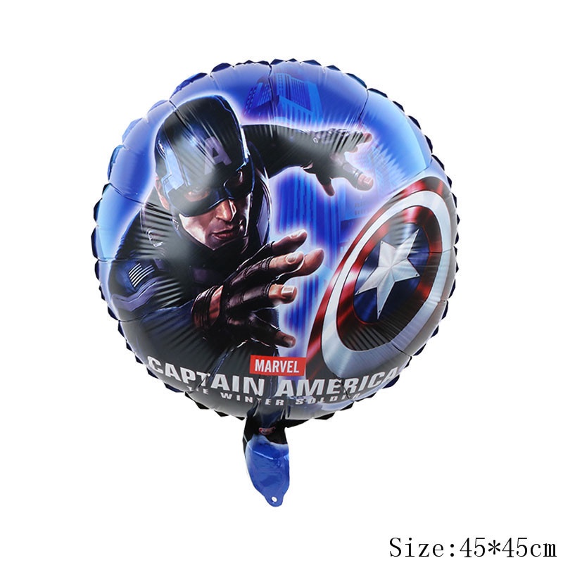 18 inch Superhero Foil Balloon Avengers Iron Man Spiderman Captain America Phim hoạt hình Helium Balloon Trẻ em Đồ dùng trang trí tiệc sinh nhật