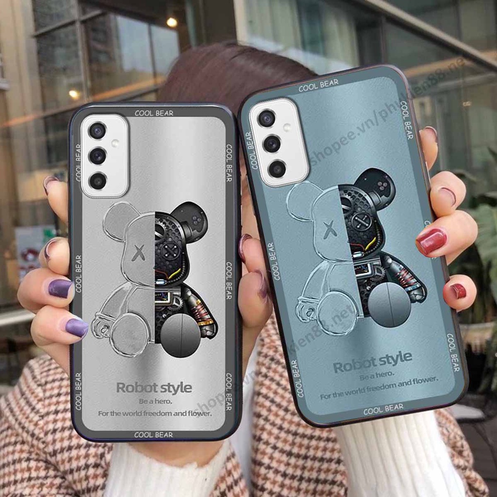 Ốp Samsung M52 5G bear, k@ws thương hiệu phong cách ốp lưng thời trang cao cấp