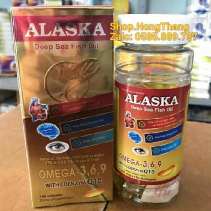 Dầu Cá Alaska Omega 3.6.9 Bổ Não, Tăng Cường Thị Lực, Giảm Nguy Cơ Mắc Bệnh Tim Mạch, đẹp da, chống lão hóa