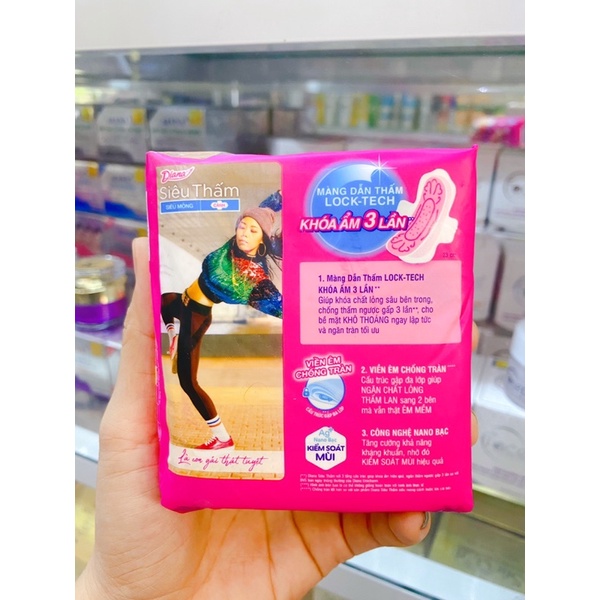 Băng Vệ Sinh DIANA Mỏng Cánh 8 Miếng