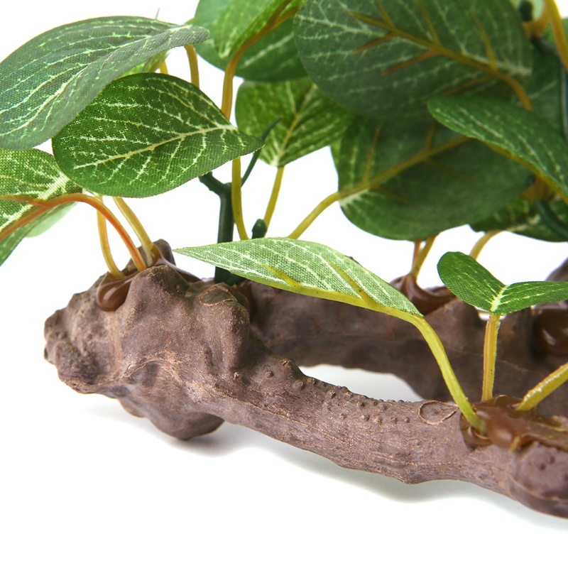 Cành Cây Gỗ Nổi May Mắn Kèm Cây Nhựa Trang Trí Hồ Cá Nước Mặn