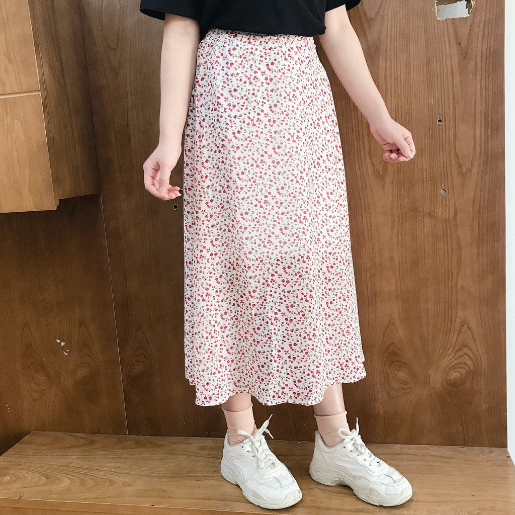 [ Mã FAGREEN55 giảm 10% tối đa 30K đơn 99K] Chân váy hoa nhí vintage nhiều màu - Chân váy dài vintage CV14 | BigBuy360 - bigbuy360.vn