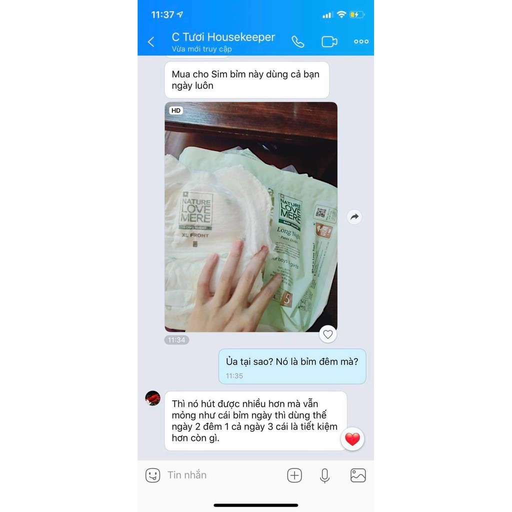 Tã bỉm quần cho bé NATURE LOVE MERE LONG NIGHT Chính Hãng chuyên dùng ban đêm size L30 XL24 XXL20