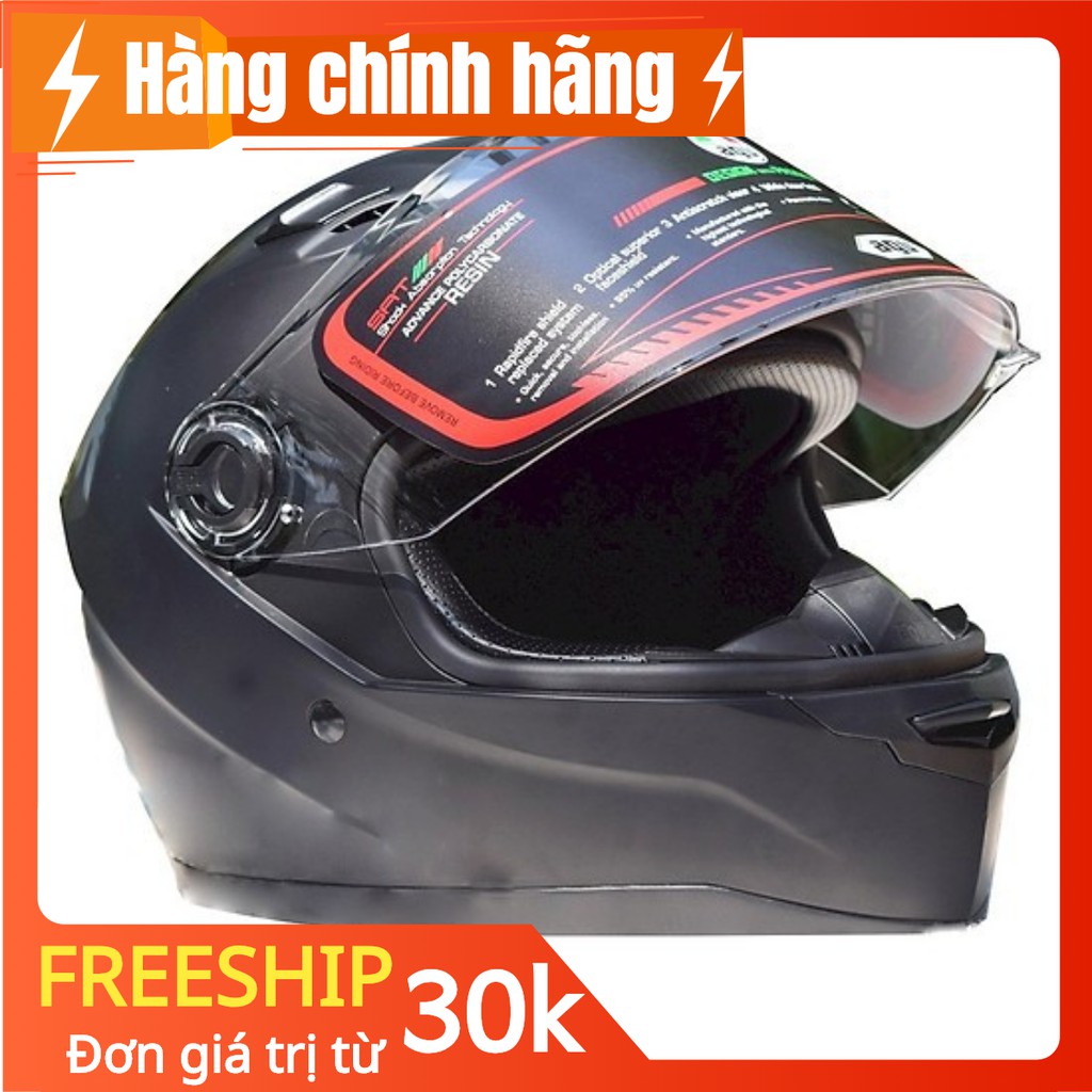 Nón Agu fullface đen nhám hàng chính hãng có bảo hành