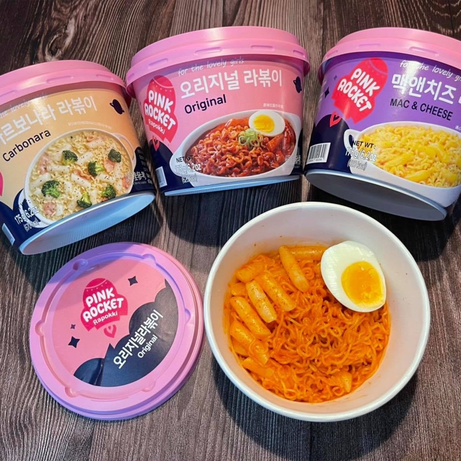 Bánh Gạo Mì Rapokki 3 Vị PINK ROCKET Hàn Quốc Hộp 175g | BigBuy360 - bigbuy360.vn