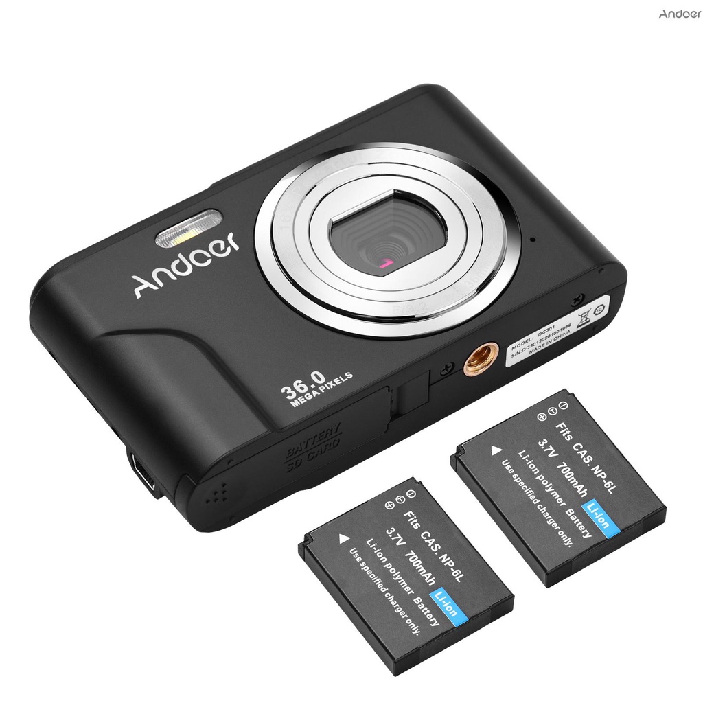 Andoer Máy Ảnh Kỹ Thuật Số 36mp 1080p 2.4-inch Ips 16x Zoom 128gb Kèm 2 Túi Đựng Chống Trộm 1 / 4 | BigBuy360 - bigbuy360.vn