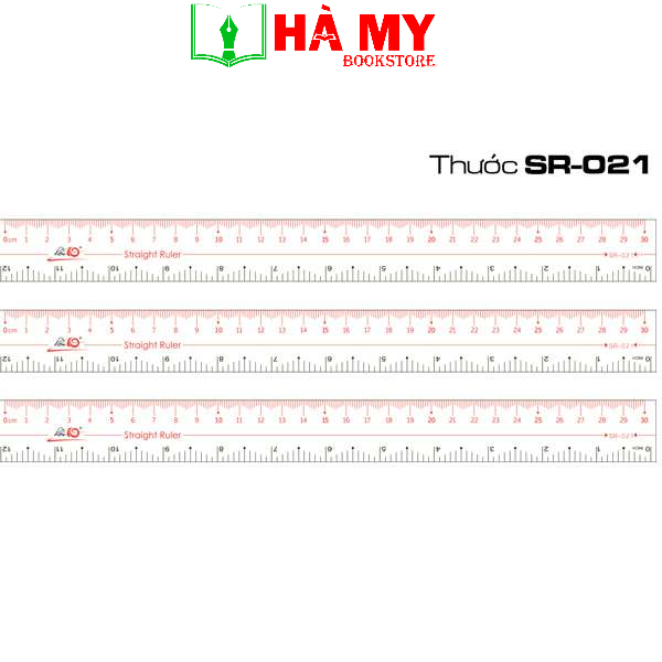 Thước dẻo thẳng Thiên Long SR-021/022 kích thước 20cm và 30cm PVC - Sản phẩm chính hãng Thiên Long