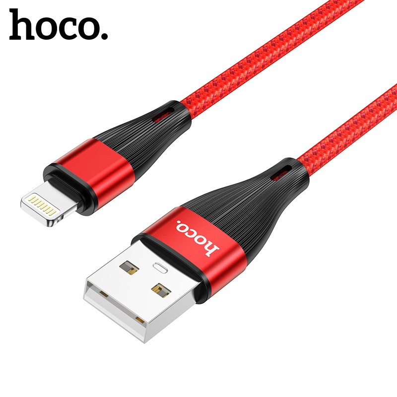 Cáp Sạc Nhanh Và Truyền Dữ Liệu Hoco X57 2.4A Dây Dù Cổng Dành Cho IP Dài 1m - Chính Hãng