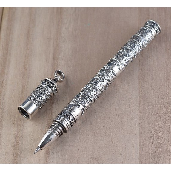 Bút Bi Khắc Om Mani Padme Hum - Hoa Văn Tây Tạng - BB02