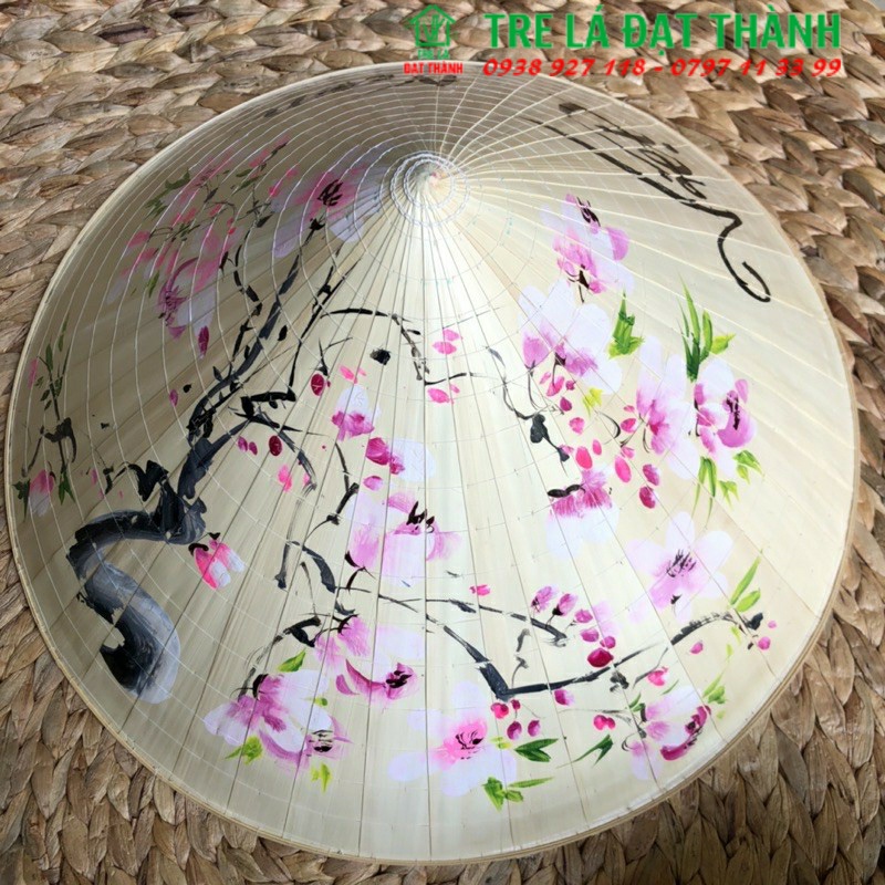 Nón lá vẽ cho bé size nhỏ dễ thương, nón trang trí