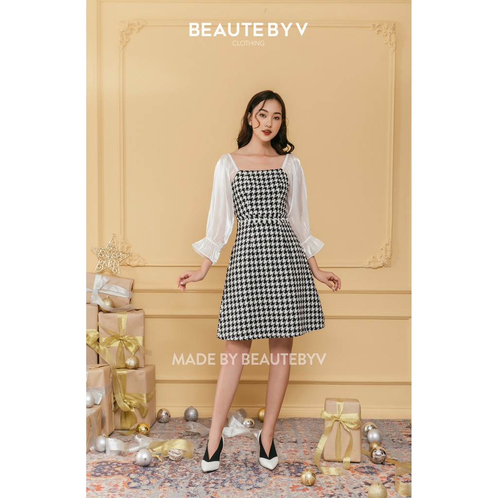 BEAUTEBYV - Váy Sasa Tweed (Phiên bản vải hoạ tiết)