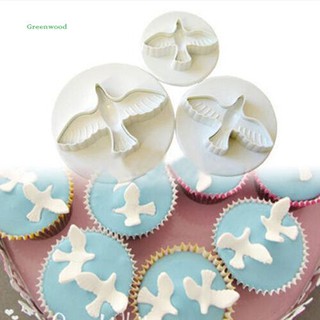 Set 3 khuôn cắt hình bồ câu dùng làm bánh / kẹo diy