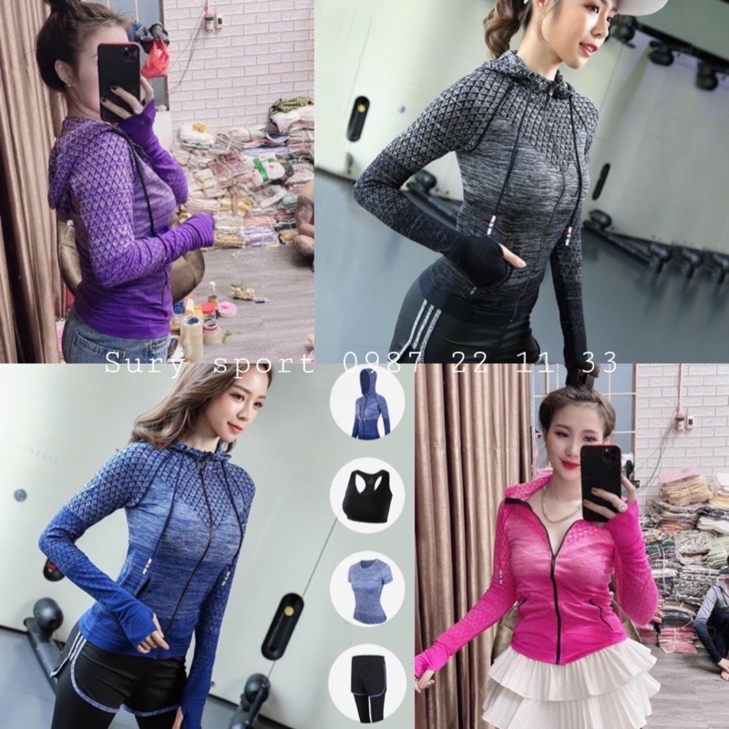 [Mã WASTUP giảm 10% tối đa 30K đơn 99K] Áo Khoát Gym Có Túi