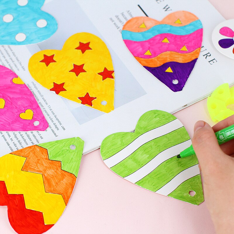 Blank Windmill Kindergarten Handmade Art Material Package Kid DIY Painting Graffiti Color Puzzle Toy Creative Educational Toys