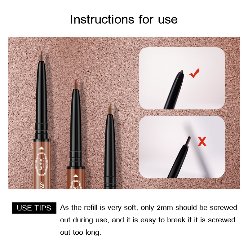 (Hàng Mới Về) Bút Chì Kẻ Lông Mày Hai Đầu 3 Màu Tự Nhiên Kháng Nước Lâu Trôi | BigBuy360 - bigbuy360.vn