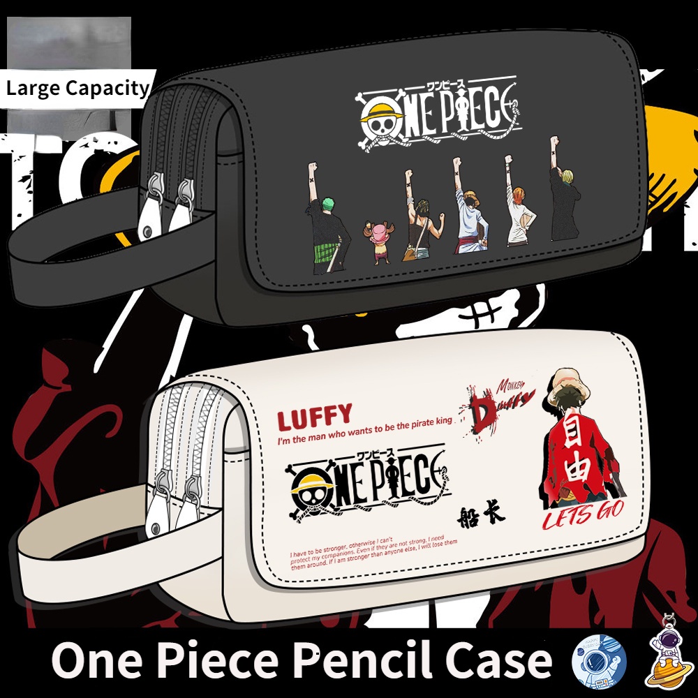 Hộp Bút Vải Canvas Cỡ Lớn In Hình Luffy Trong One Piece Dễ Thương Cho Học Sinh Tiểu Học