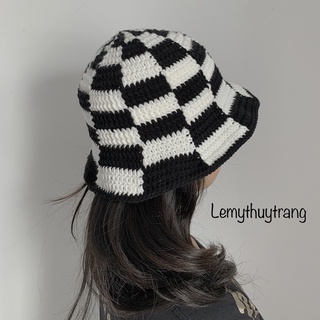 [ẢNH THẬT] CHECKERED BUCKET HAT. VER 1 NÓN LEN CARO