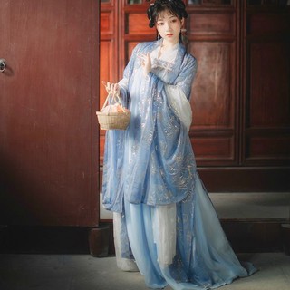 Hán phục Vân Mộng Trạch Nguyệt thắt ngực cổ trang kèm áo choàng