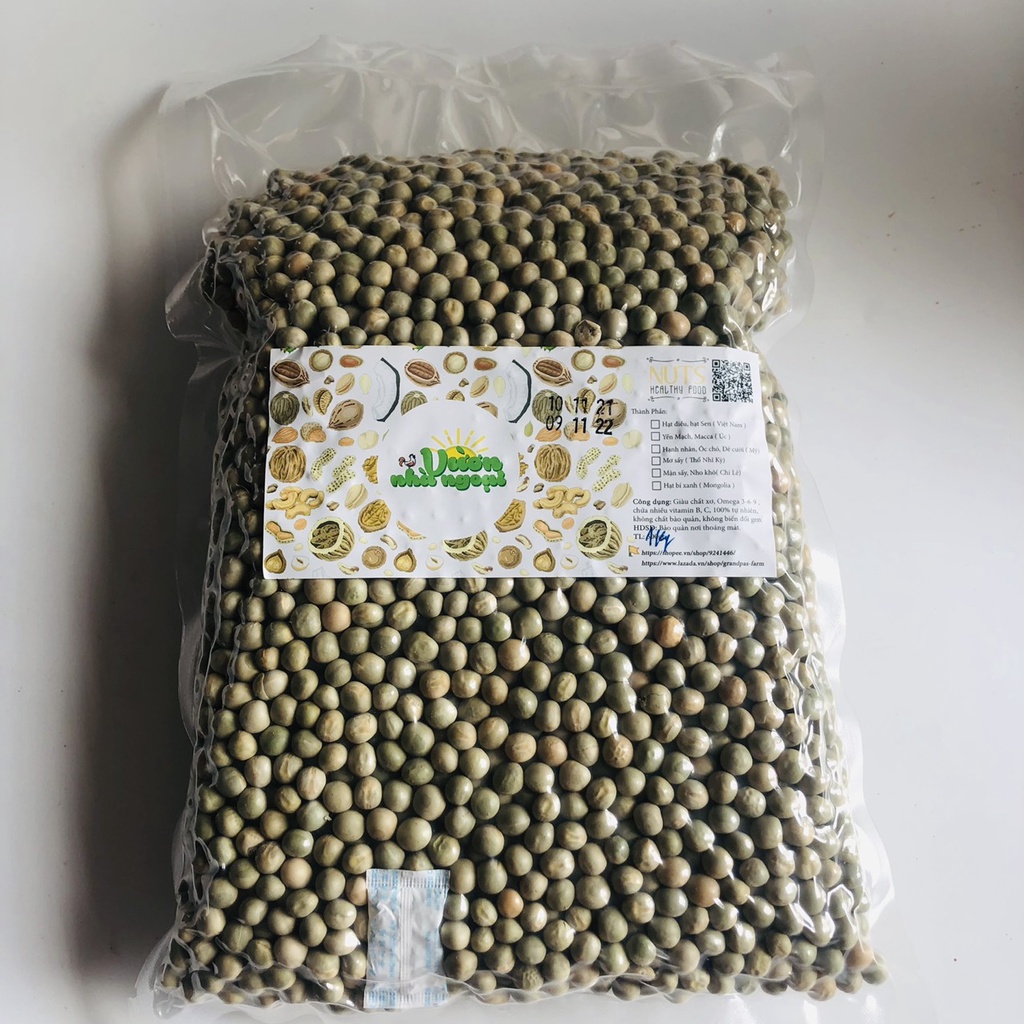 1kg đậu Hà Lan sấy khô, ngâm nhanh nở như đậu tươi, rất tiện lợi