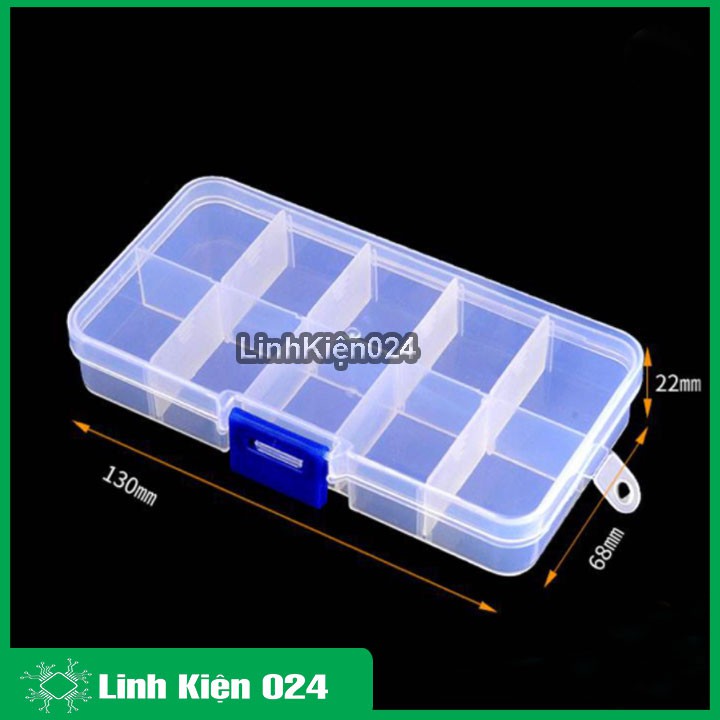 Hộp đựng linh kiện hộp đựng ốc vít trang sức trong suốt 10 ngăn