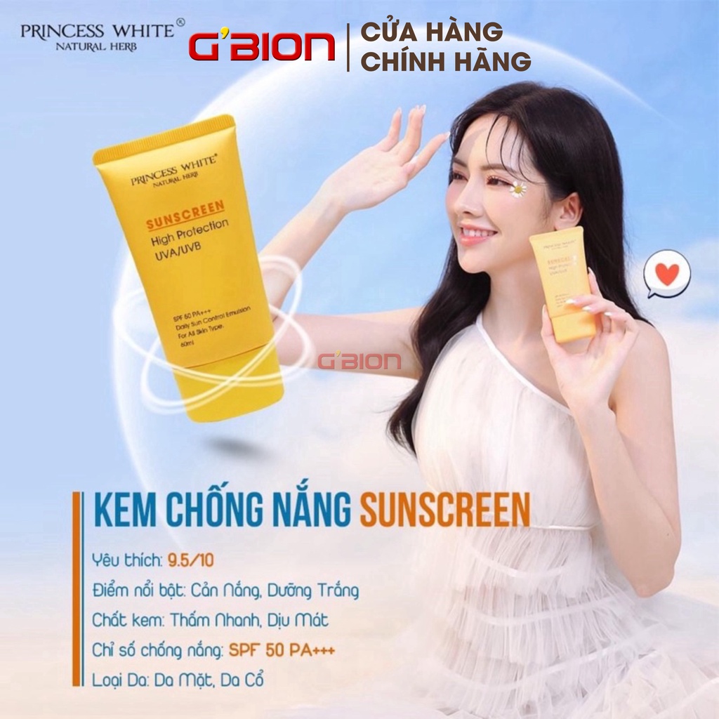 KEM CHỐNG NẮNG PRINCESS WHITE CHÍNH HÃNG