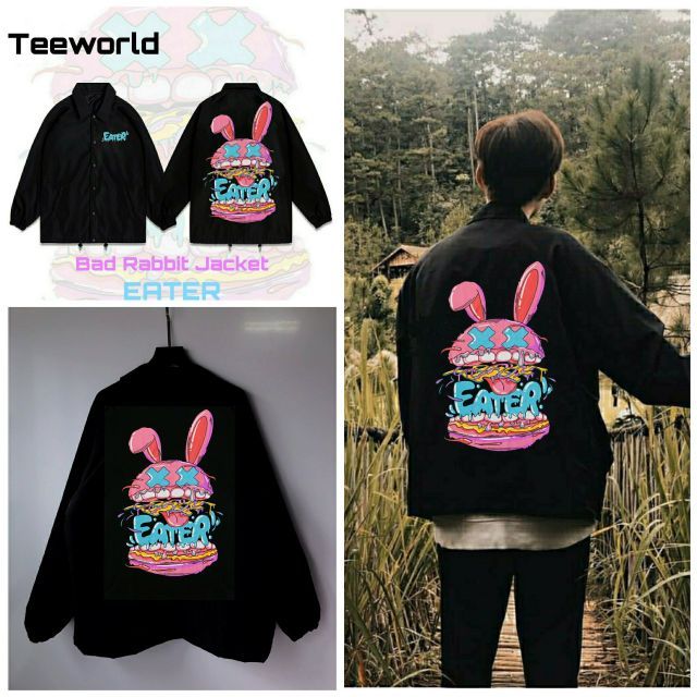 Áo Khoác Rabbit Eater Jacket Unisex Nam Nữ Form Rộng Cổ Bẻ Dù 2 Lớp Dáng Coach Jacket | BigBuy360 - bigbuy360.vn
