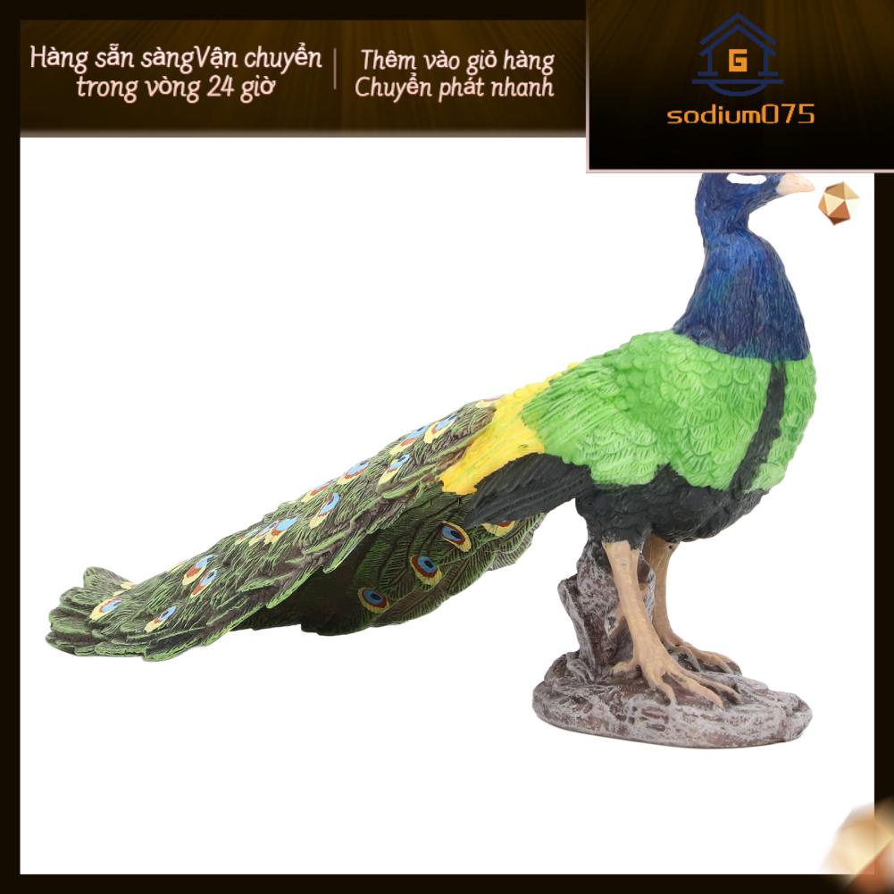 Có thể bán buôn Con công đẹp Trang trí nhà sống động Mô hình vật Tượng con nhân tạo để làm quà tặng Sodium075 Hàng giao ngay