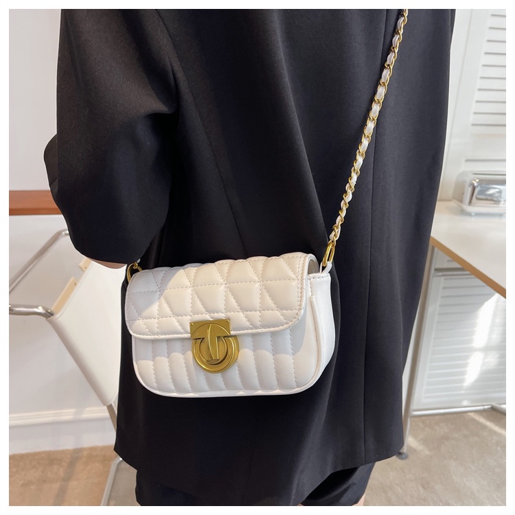 Túi xách nữ, túi đeo chéo da trám khóa xoay tròn thời trang cao cấp