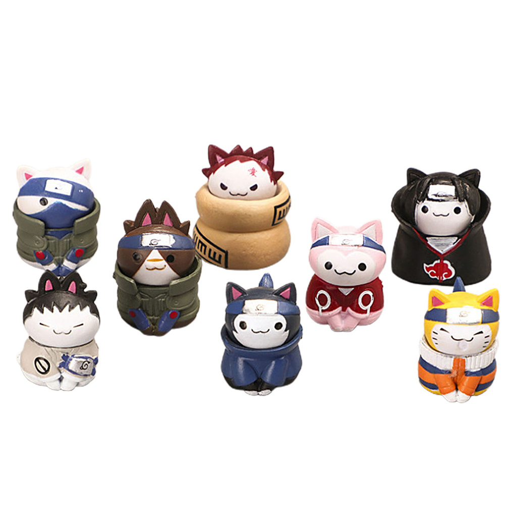 Set 8 Đồ trang trí Nhân Vật Phim Hoạt Hình Naruto 123