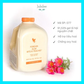 Nước uống dinh dưỡng lô hội vị đào Forever Aloe Bits N’Peaches, Forever Living Products 077 FLP 1 Lít Jubilee