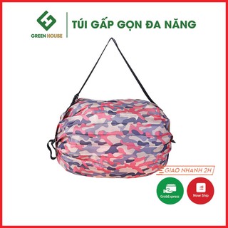 Túi du lịch gấp gọn GreenHouse chống thấm nước, túi xách vân mây xếp gọn thời trang