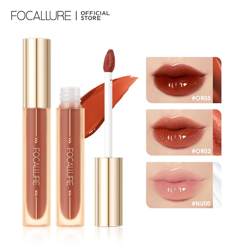 Focallure #Son Bóng Dạng Lỏng Không Dính Lâu Trôi Màu Hổ Phách