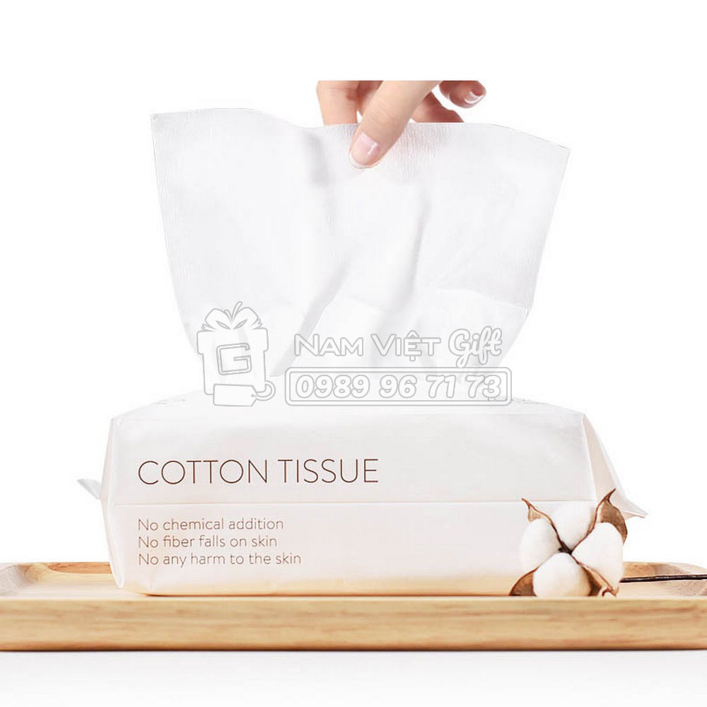 Khăn Vải Cotton Khô Đa Năng Tẩy Trang Lau Mặt