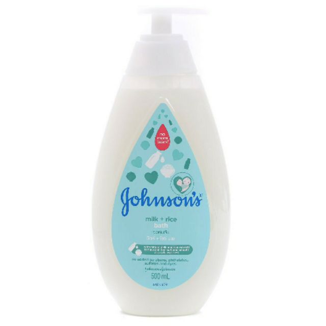 Sữa tắm dưỡng ẩm tinh chất sữa và gạo Johnson Baby 500ml