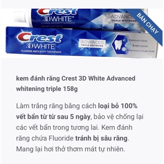 Kem Đánh Răng Crest 3D White