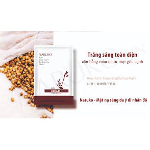 Mặt nạ Naruko NRK trắng sáng da hộp  Raw Job’s Tears Brightening Mask hộp 10 miếng