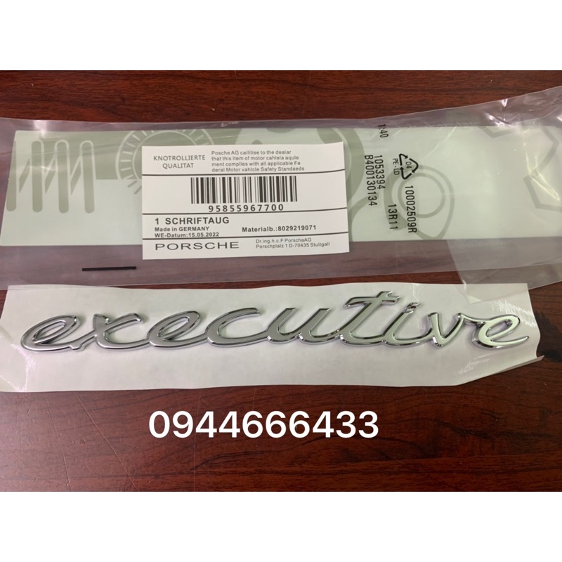 Chữ executive xe porsche , tem dán executive