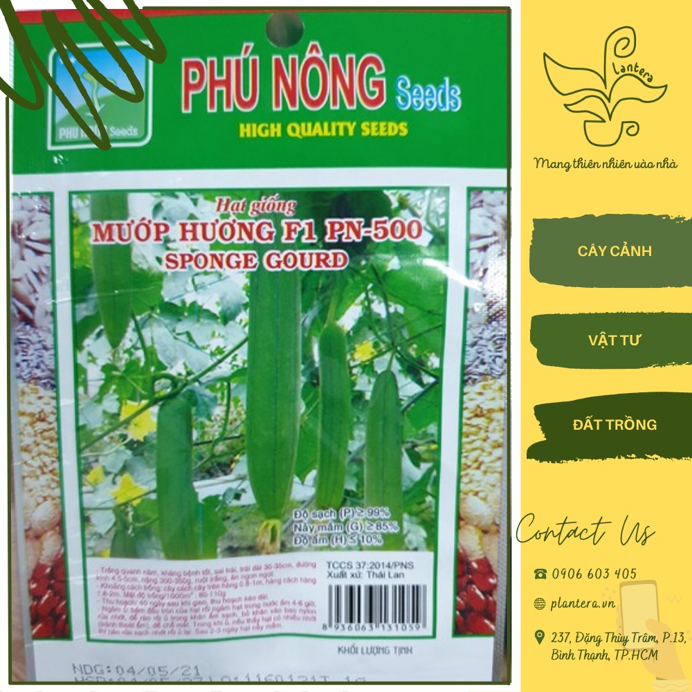 Hạt giống Phú Nông - Mướp hương Gói 1g - Hạt Giống - Rau Ăn Quả