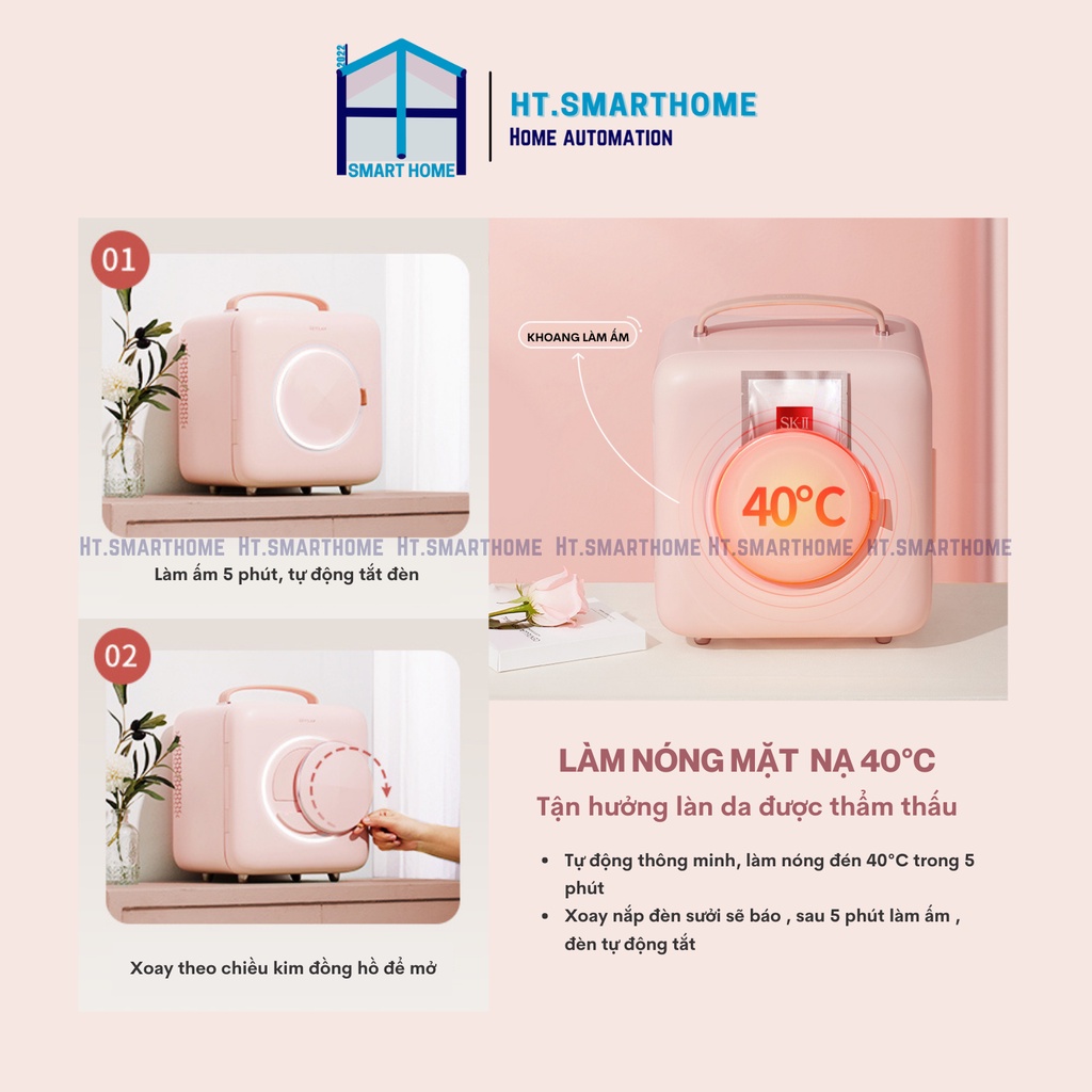 Tủ lạnh đựng mỹ phẩm 9L GEVILAN cao cấp - Bảo quản mỹ phẩm chia ngăn thông minh nhiệt độ không đổi