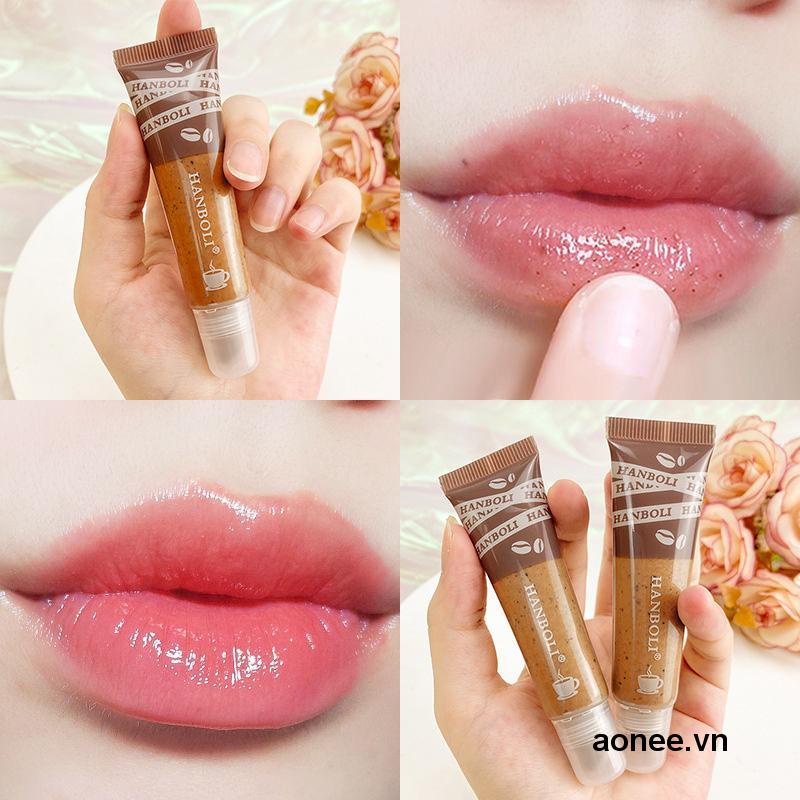 ✨✨Tẩy tế bào chết môi HANBOLI chiết xuất bơ/đào/cà phê vitamin E dưỡng ẩm xóa mờ nếp nhăn MM