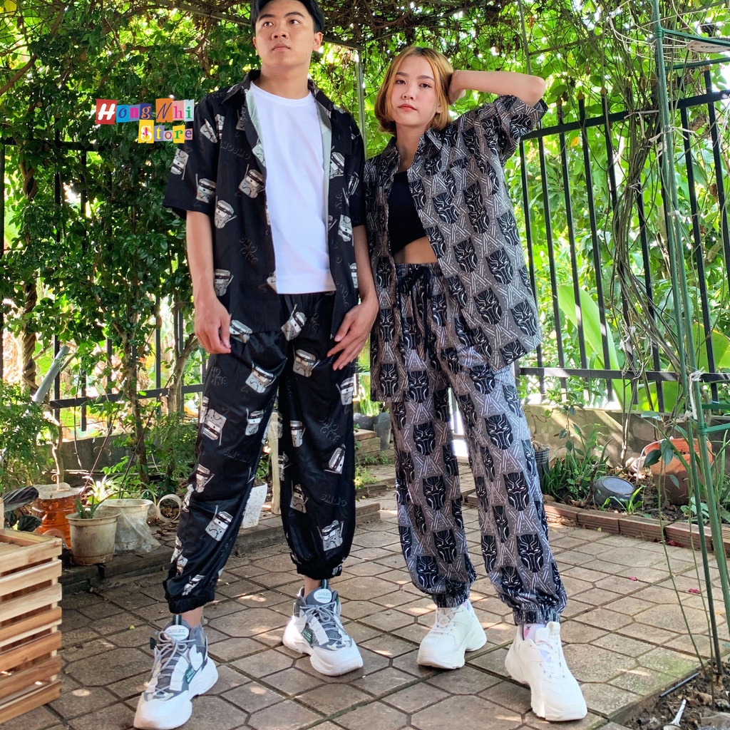 Quần Hoạt Hình Dài Bo Lai Mặt Nạ Cartoon Pant V2 Oversize Ulzzang Unisex - MM