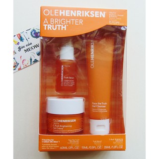 Tách set Ole Henriksen A Brighter Truth: Truth Serum, Face The Truth Gel Cleanser, C Rush Brightening Gel Creme
