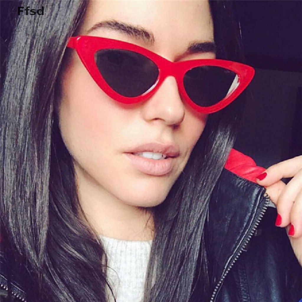 {Ffsd} Kính Râm Mắt Mèo Tam Giác Dễ Thương Gợi Cảm Cổ Điển Cho Nữ * Bán Chạy