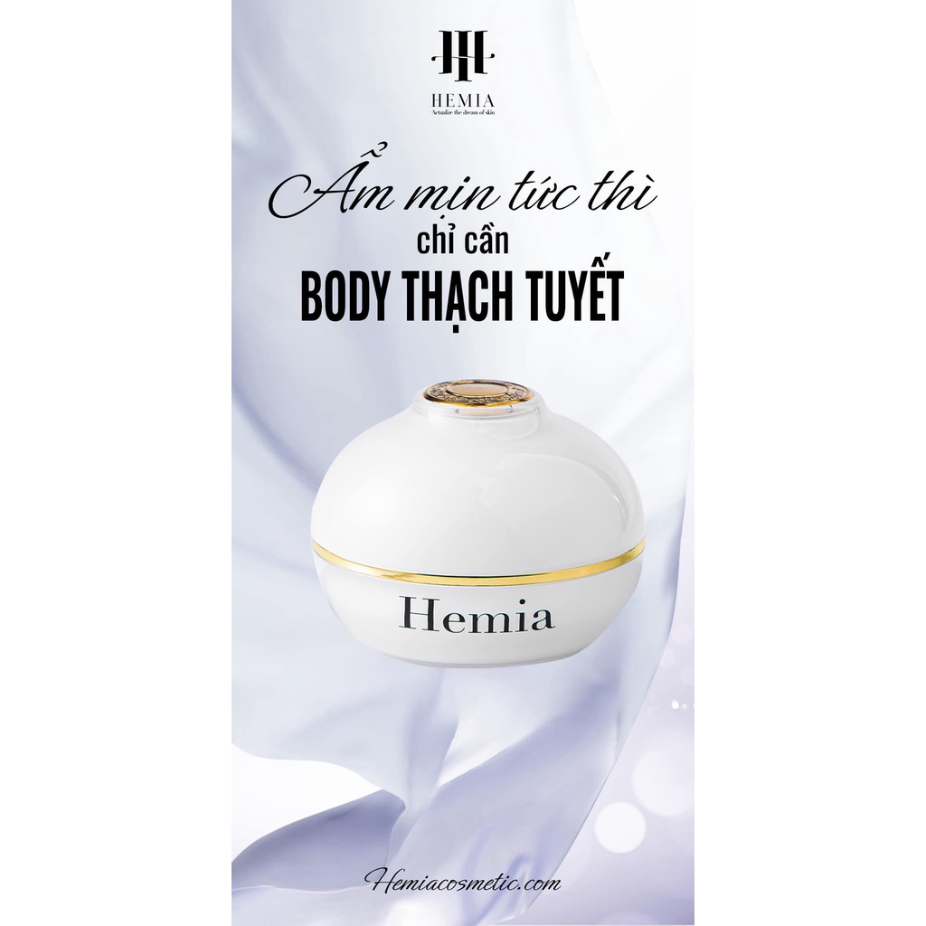 kem body thạch tuyết hemia, kem body hemia hàn quốc hộp 150gr